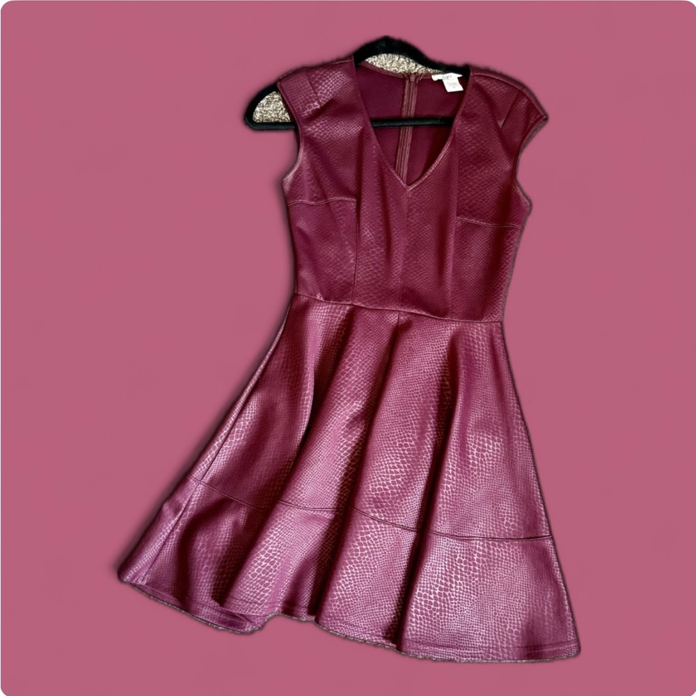 Bar III Elegant Burgundy A-Line Dress